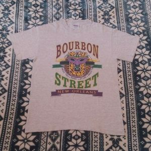 🔥 1990 Vtg 💎 Bourbon Street 🍹 New Orleans Shirt French Quarter ✨ Rare 3D Puff
